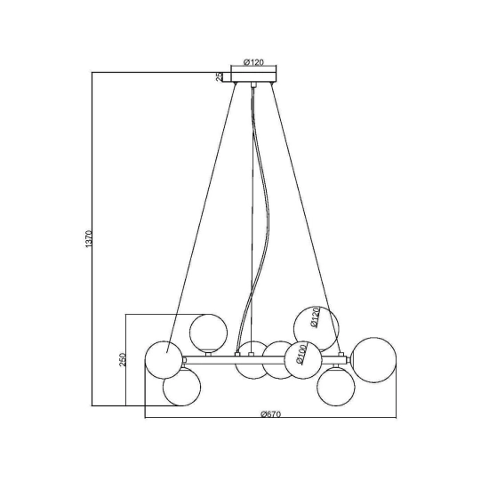 Lampa wisząca Dallas MOD545PL-11CH Maytoni - zdjęcie dodatkowe 4