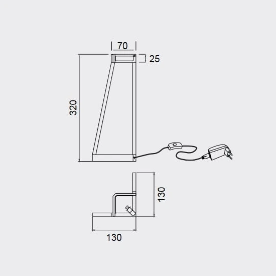 Lampa biurkowa Mantra Minimal 7281MA - zdjęcie dodatkowe 3