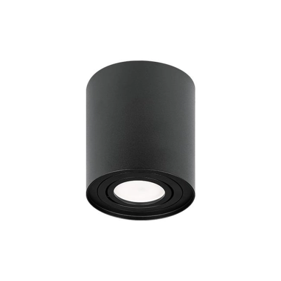 RONDO black GU10 plafon z ruchomum źródłem światła