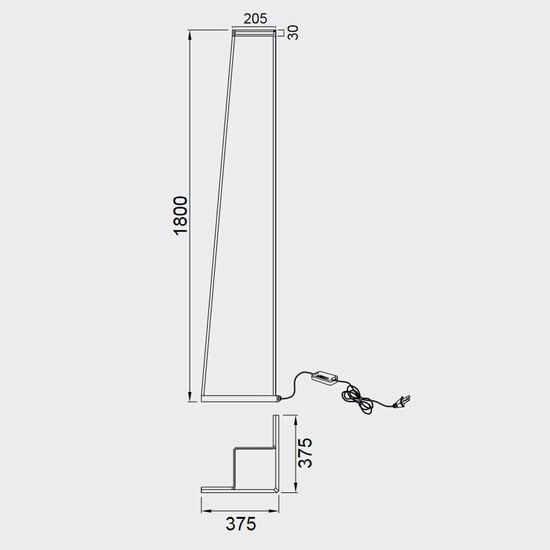 Lampa podłogowa ściemnialna Mantra Minimal 7283MA - zdjęcie dodatkowe 4