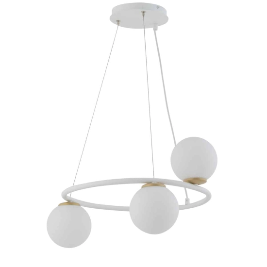 Lampa wisząca GAMA KOŁO 3 biały złoty 33384 SIGMA - zdjęcie produktu