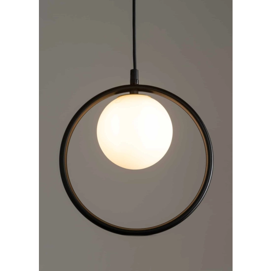 kinkiecik.pl Lampa wisząca ring kula czarna Sigma Lighting AQUA 1 33407