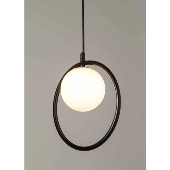 kinkiecik.pl Lampa wisząca ring kula czarna Sigma Lighting AQUA 1 33407