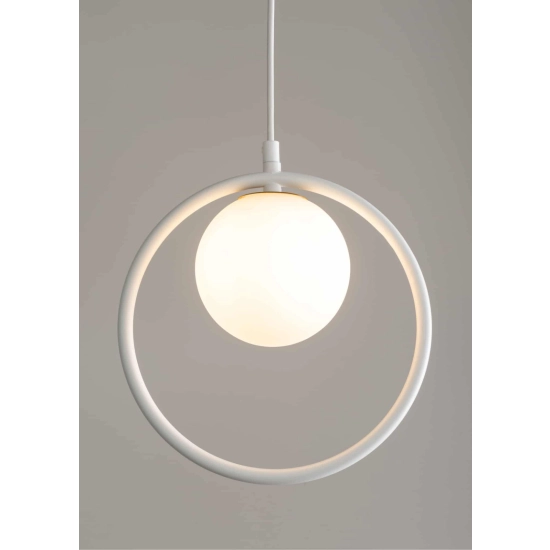 kinkiecik.pl Lampa wisząca ring kula biała Sigma Lighting AQUA 1 33408