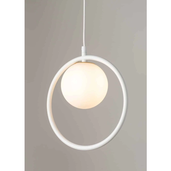 kinkiecik.pl Lampa wisząca ring kula biała Sigma Lighting AQUA 1 33408