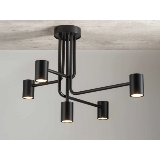 kinkiecik.pl LUIS 5 plafon czarny Sigma Lighting 33422