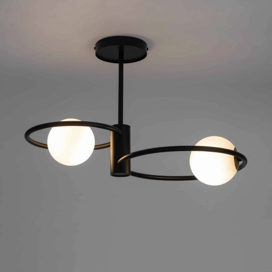 kinkiecik.pl Lampa sufitowa okręgi kule czarna Sigma Lighting – AQUA 2 33462
