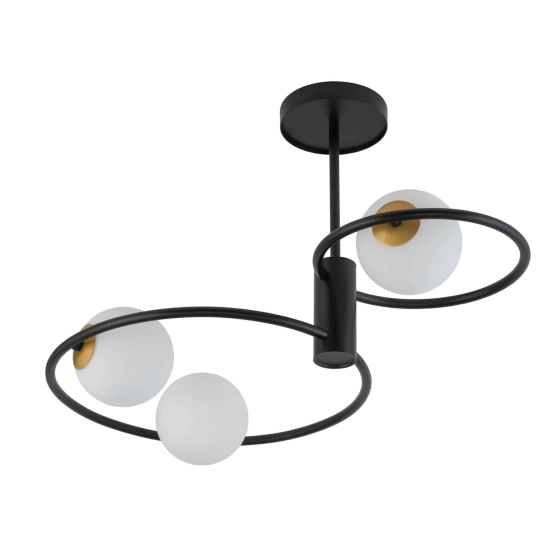 kinkiecik.pl Lampa sufitowa okręgi kule czarna Sigma Lighting – AQUA 3 33465