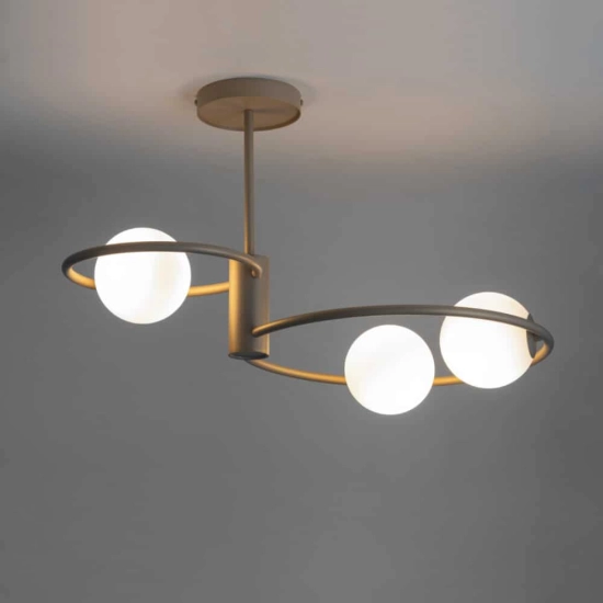 kinkiecik.pl Lampa sufitowa okręgi kule złota Sigma Lighting – AQUA 3 33467