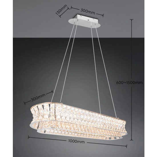 ZEVION – 334710106 incl. 1x SMD, 52W · 1x 6200lm, 2300+3000+4000K TRIO
