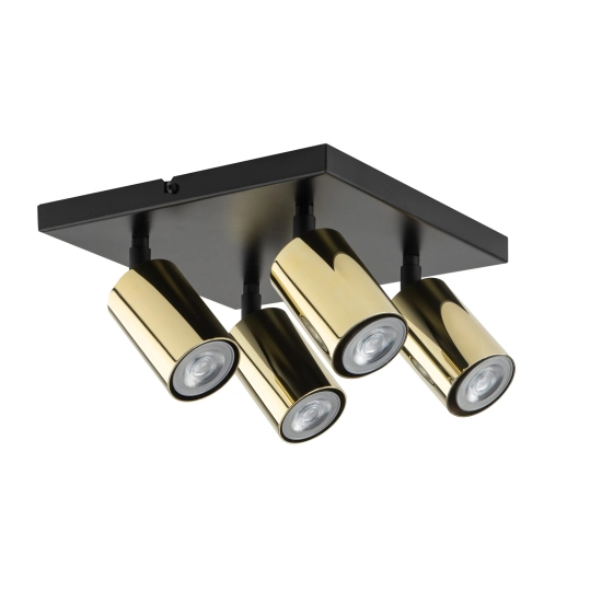 ZOOM 4 kwadrat czarno-złoty mosiądzowany 33601 Sigma Lighting - zdjęcie produktu