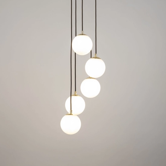 Lampa wisząca mleczne kule Sigma Lighting – PIANO 5 33659