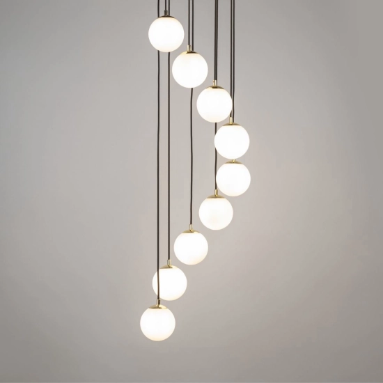 Lampa wisząca mleczne klosze kule Sigma Lighting – PIANO 9 33661