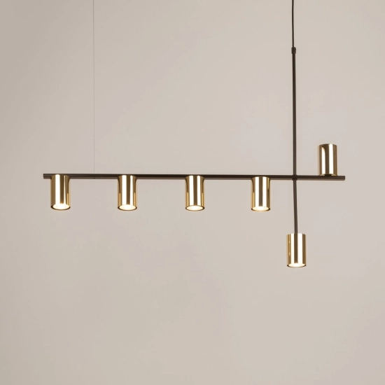 VENDO 6 zwis czarno-złoty mosiądzowany 33696 Sigma Lighting