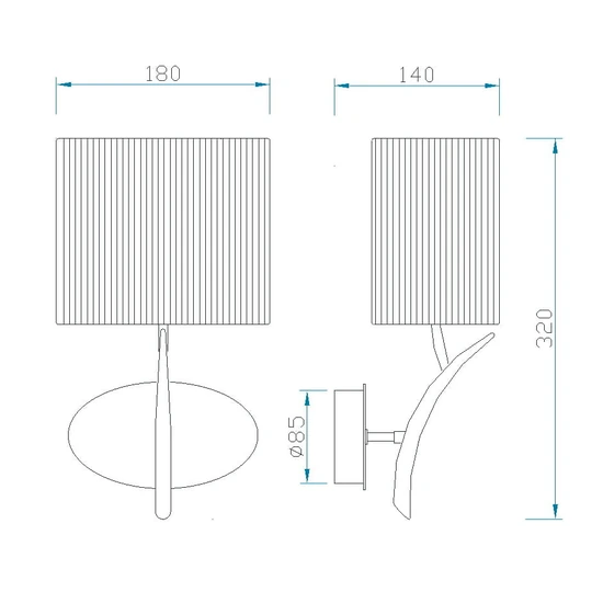 Lampa ścienna Mantra Eve 1134MA - zdjęcie dodatkowe 1