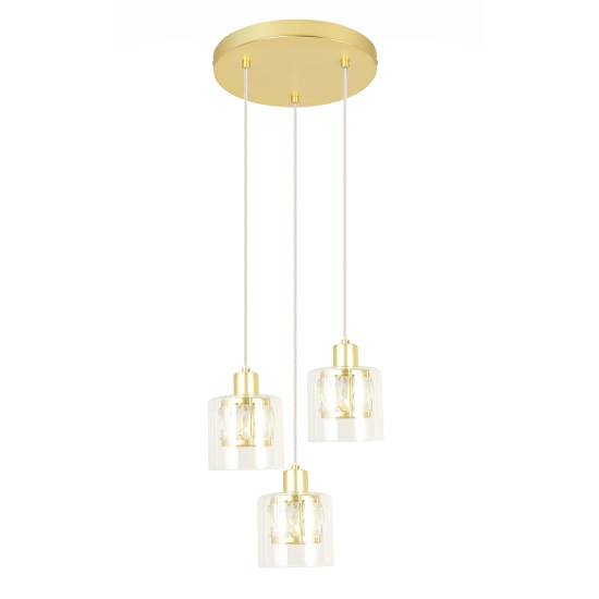 Lampa wisząca złota Elmo 3xE14 40W 338803-36 REALITY