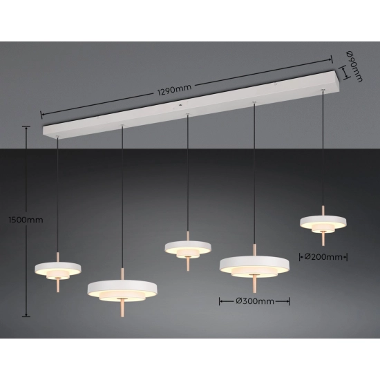 KEATON – 340210576 incl. 1x SMD, 50W · 1x 5900lm, 2300+3000+4000K TRIO