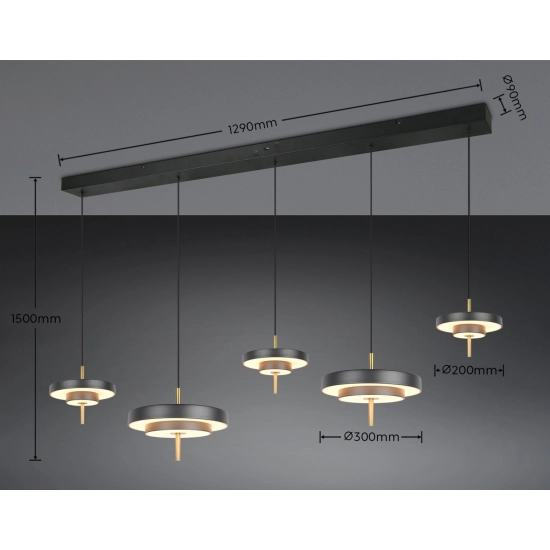 KEATON – 340210580 incl. 1x SMD, 50W · 1x 5900lm, 2300+3000+4000K TRIO