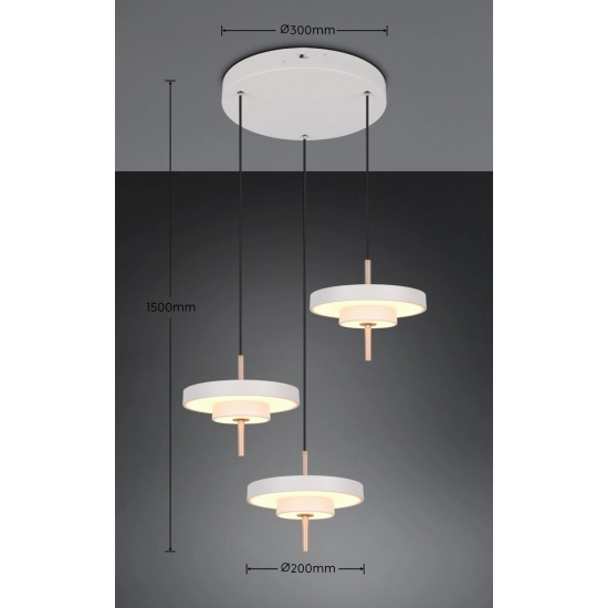 KEATON – 340230376 incl. 3x SMD, 10W · 3x 1200lm, 2300+3000+4000K TRIO