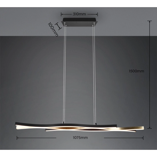 BLAZE Lampa wisząca ściemnialna LED 35W 341210308 TRIO ---- wysyłka 24H ----