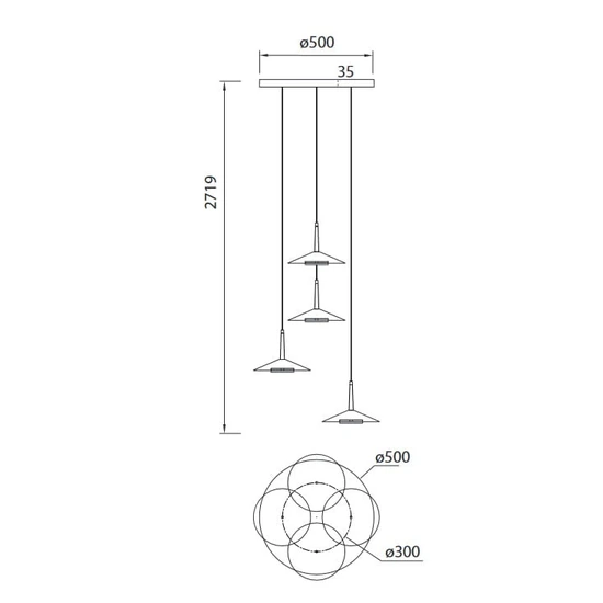 Lampa wisząca Mantra Orion 7476MA - zdjęcie dodatkowe 2