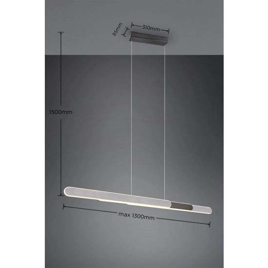 Lampa wisząca HELIOS – 343310305 incl. 1x SMD, 48W · 1x 5800lm, 2700 - 6500K TRIO