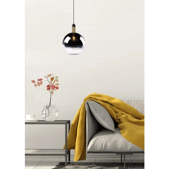 Lampa wisząca JULIUS lampa wisząca Ø 40 cm E27 przydymiony szary 34438/40/65 Lucide - zdjęcie dodatkowe 3