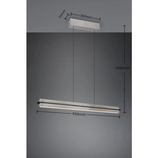 Lampa wisząca EMERSON – 346710107 incl. 1x SMD, 22W · 1x 2500lm, 2700K - 5000K TRIO