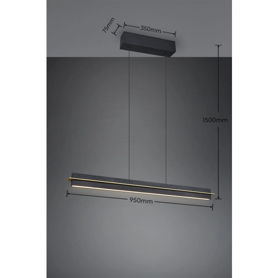 Lampa wisząca EMERSON – 346710180 incl. 1x SMD, 22W · 1x 2500lm, 2700K - 5000K TRIO