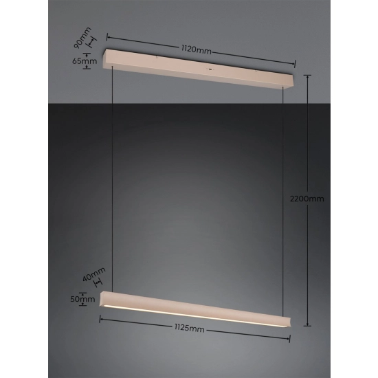 WALLACE – 347910143 incl. 1x SMD, 29W · 1x 3500lm, 2300+3000+4000K TRIO