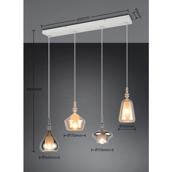ALDEA – 349400417 excl. 4x E14 · max. 10W TRIO