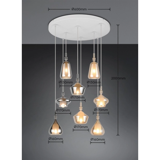 ALDEA – 349430817 excl. 8x E14 · max. 10W TRIO