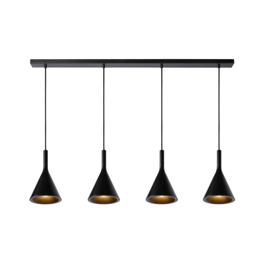 GIPSY Lampa wisząca 4xE27 czarny 35410/04/30 Lucide - zdjęcie produktu