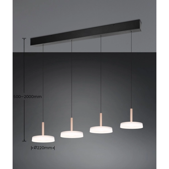 CELESTE – 354910465 incl. 4x SMD, 7,5W · 4x 750lm, 3000K TRIO