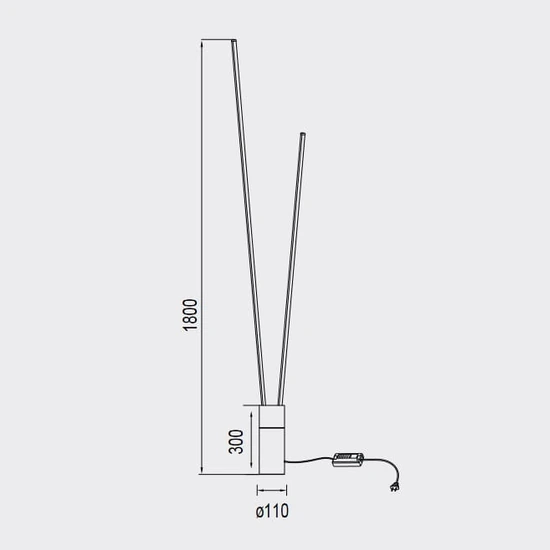 Lampa podłogowa ściemnialna Mantra Vertical 7345MA - zdjęcie dodatkowe 2