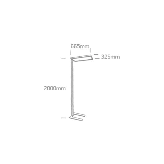 kinkiecik.pl Rize 36002/B/C czarna lampa podłogowa LED 60W UGR19 230V 4000K dimmable; w zestawie włączynik dotykowy oraz zasilacze 2x700mA ONE LIGHT
