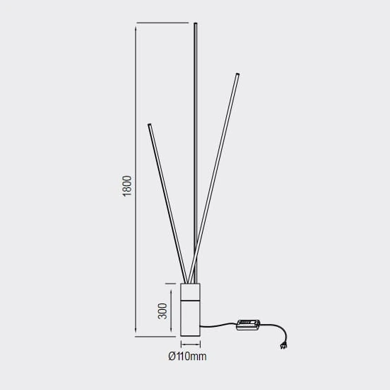 Lampa podłogowa ściemnialna Mantra Vertical 7348MA - zdjęcie dodatkowe 2