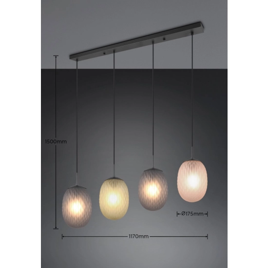 FACETTE – 364200417 excl. 4x E27 · max. 25W TRIO