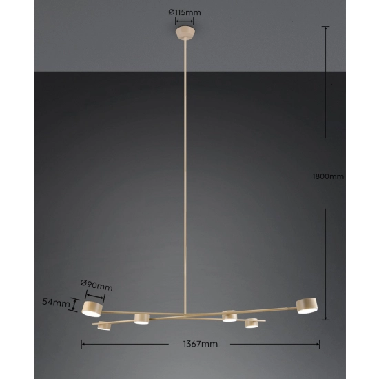 CODA – 369000643 excl. 6x GX53 · max. 10W TRIO