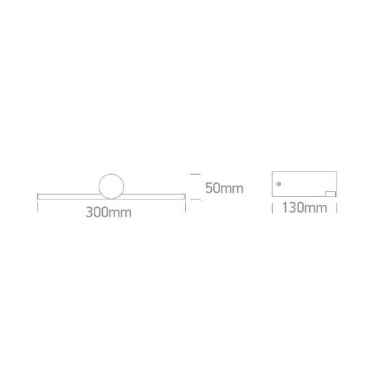 BLACK LED BATHROOM / WALL LIGHT 8W WW IP44 230V 38108N/B/W ONE LIGHT