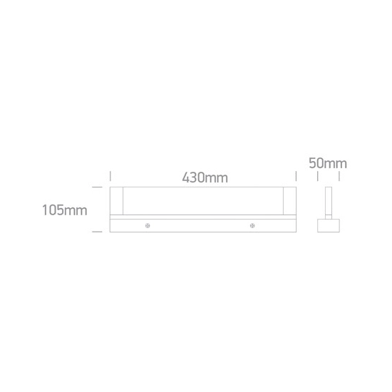 WHITE LED BATHROOM / WALL LIGHT 20W WW IP44 230V 38120D/W/W ONE LIGHT