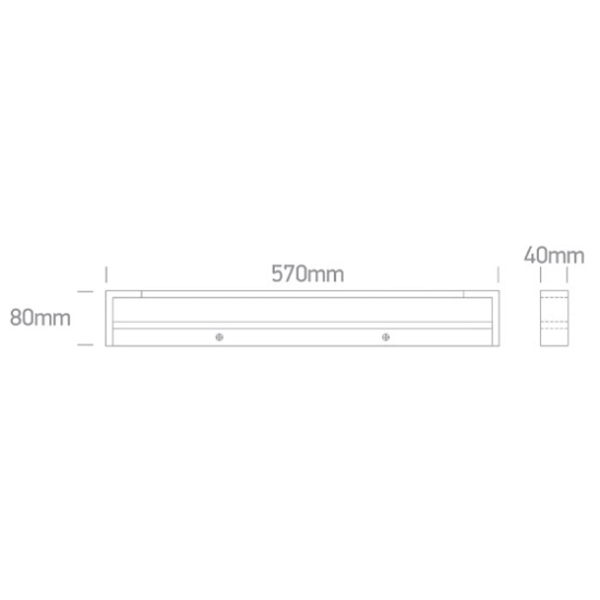 WHITE LED BATHROOM / WALL LIGHT 20W WW IP44 230V 38120R/W/W ONE LIGHT