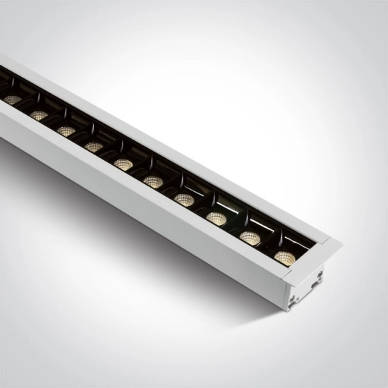 WHITE RECESSED 48pcs SPOTS LED 40W 34d CCTV PV LINEAR 230V DARK LIGHT 38145BR/W/V ONE LIGHT