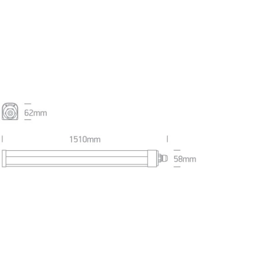 50W CCTV 1510mm IP66 230V 38150LB/V ONE LIGHT
