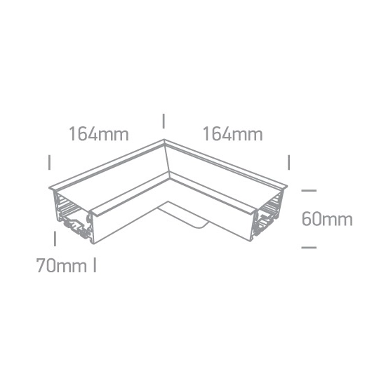 Recessed LED Linear Profiles 38152RC/W/C ONE LIGHT