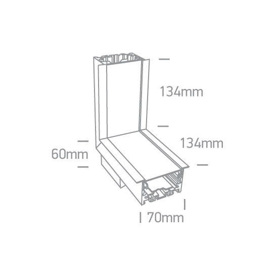 Recessed LED Linear Profiles 38152RL/W/W ONE LIGHT