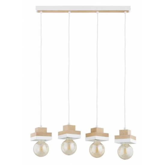 Lampa wisząca MIKO 4xE27 Biała 63413 ALFA