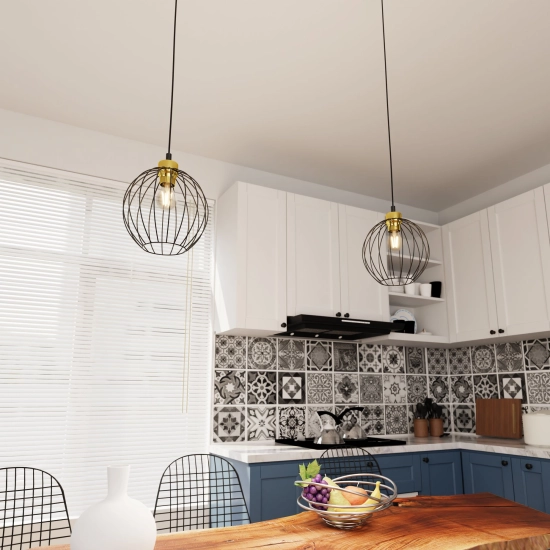 Lampa wisząca NANDO 1 BL GOLD 1368/1 EMIBIG Lighting