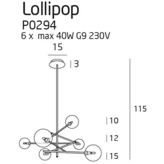 Lampa wisząca Lollipop P0294 MaxLight -----wysyłka 24H-------