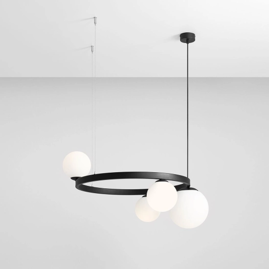 LAMPA WISZĄCA GARDA 4 RING CZARNY 1099L1_R ALDEX - zdjęcie dodatkowe 2